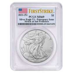 2021 (S) PCGS MS-69 First Strike American Silver Eagle
