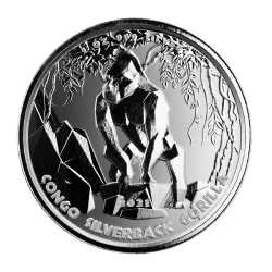 2021 1 oz Congo Silverback Gorilla Silver Coin | Scottsdale Mint