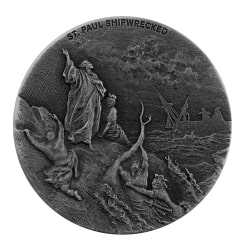 2021 2 oz Saint Paul Shipwrecked Biblical Silver Coin Series