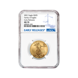 2021 1/2 oz NGC MS-70 ER American Gold Eagle Coin