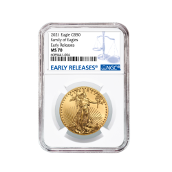 2021 1 oz NGC MS-70 ER American Gold Eagle Coin