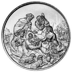1 oz Mason Mint Nativity Scene Silver Round