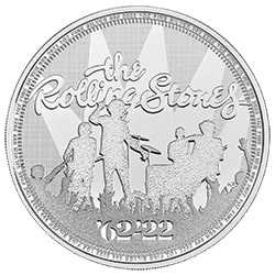 2022 BR Silver Music Legends Rolling Stones 1 oz Coin - Reverse