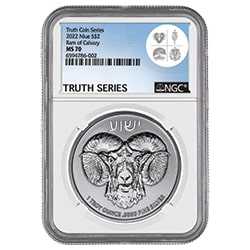 2022 NI Silver Ram of Calvary NGC MS-70 1 oz Coin Reverse