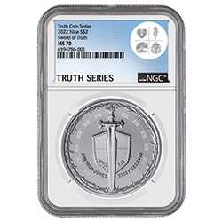 2022 NI Silver Sword of Truth NGC MS-70 1 oz Coin Reverse