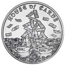 2022 2 oz House of Cards High Relief Silver Round