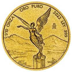2022 1/10 oz Mexican Gold Libertad Coin (BU)