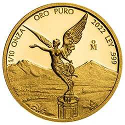 2022 1/10 oz Mexican Gold Libertad Proof Coin