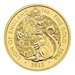 2022 1 oz Tudor Beasts Lion of England Gold Coin