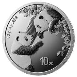 2023 30 Gram Chinese Silver Panda Coin BU