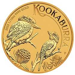 2023 PE Gold Kookaburra 1/10 oz Coin - Reverse