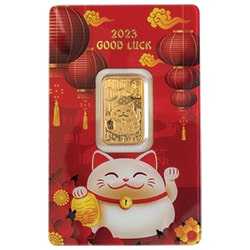 2023 PS Gold Good Luck 5 gram Bar - Assay