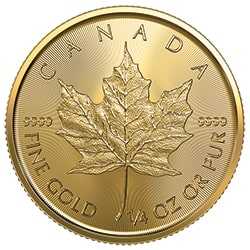 2023 RC Gold Maple 1/4 oz Coin - Reverse 2023 RC Gold Maple 1/4 oz Coin - Reverse
