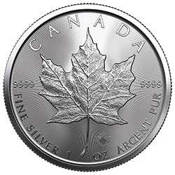 2023 RC Silver Maple 1 oz Coin - Reverse