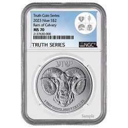 2023 1 oz NGC MS-70 Ram of Calvary Silver Coin