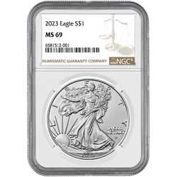 2023 NGC MS-69 1 oz American Silver Eagle Coin