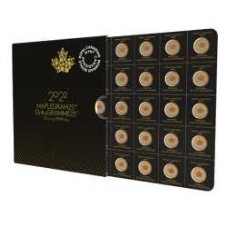 2022 25x1 Gram Canadian Gold Maplegram25™ Coin Sheet - in Assay