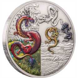 2019 2 oz The Four Dragons Silver Coin
