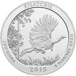 2015 Kisatchie 5 oz Burnished Silver Coin - America The Beautiful