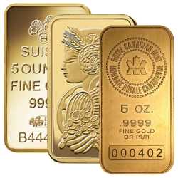 5 oz Gold Bars - Design Our Choice