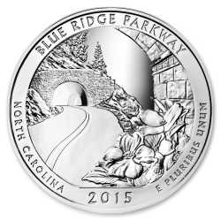 2015 Blue Ridge Parkway 5 oz Silver Coin - America The Beautiful