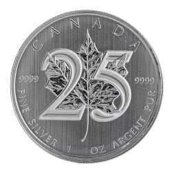 2013 Silver Canadian Maple Leaf – 25th Anniversary