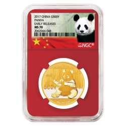 2017 30 Gram Chinese Gold Panda NGC MS-70 Early Release Red Core