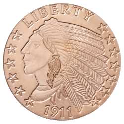 Incuse Indian 1 oz Copper Round - Osborne Mint
