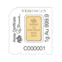 1 Gram Pamp Suisse Gold Bar