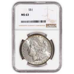 Pre-1921 NGC MS-63 Morgan Silver Dollar - Random Year