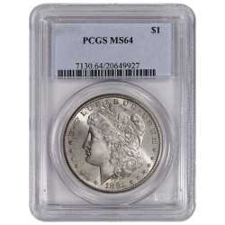 Pre-1921 PCGS MS64 Morgan Silver Dollar - Random Year
