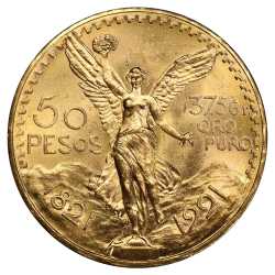 Mexican 50 Pesos Gold Centenario Coin - Dates Our Choice