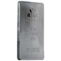 10 oz Republic Metals Silver Bar - Minted