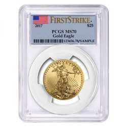 2017 1/2 oz PCGS MS-70 First Strike Gold American Eagle