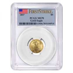 2017 1/10 oz PCGS MS-70 First Strike Gold American Eagle