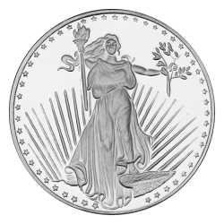 1 oz SilverTowne Saint Gaudens Silver Round