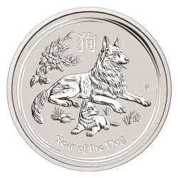 2018 Australian Lunar Year of the Dog Silver Coin 5 oz