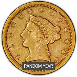 $2.50 Liberty Half Eagle Gold Coin Random Year | VF+