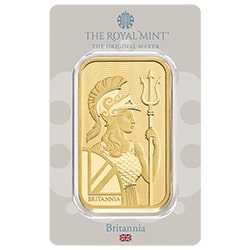 BR Gold Britannia 100 Gram Bar - Assay - Front