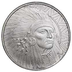 Bullion Works Silver Buffalo Warrior 1 oz Round - Obverse