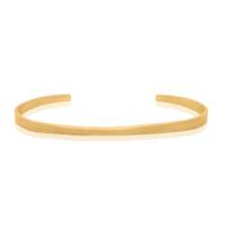 Dual Finish Crossover 24k Gold Bangle| SD24K 