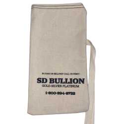 Empty SD Bullion 90% Silver Canvas Bag - $100 Face
