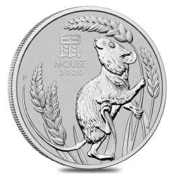 2020 1 oz Year of the Mouse Platinum Coin - Perth Mint Lunar Series III