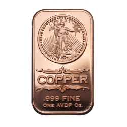 1 oz Liberty Wings Copper Bar - Osborne Mint