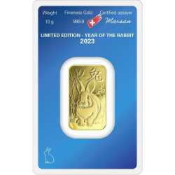 10 gram Argor-Heraeus Year of the Rabbit Gold Bar