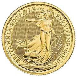 2023 BR Gold Britannia 1/4 oz Coin (King Charles III) - Reverse