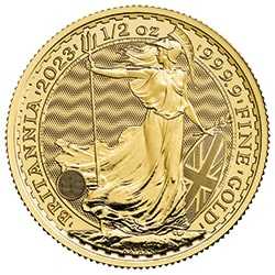2023 BR Gold Britannia 1/2 oz Coin (King Charles III) - Reverse
