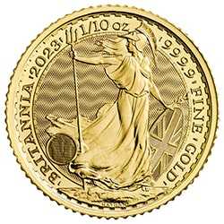2023 1/10 oz Gold Britannia Coin BU (King Charles III) - Reverse