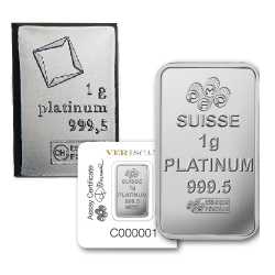 1 Gram Platinum Bars - Design Our Choice
