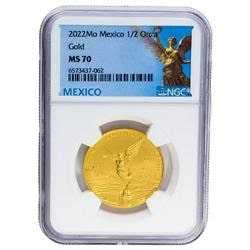 2022 1/2 oz NGC MS-70 Mexican Gold Libertad Coin